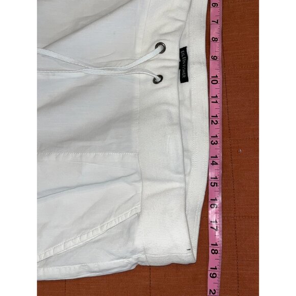 Eileen Fisher Womens White Linen-Blend Capri Pants Size L Large - Picture 7 of 11